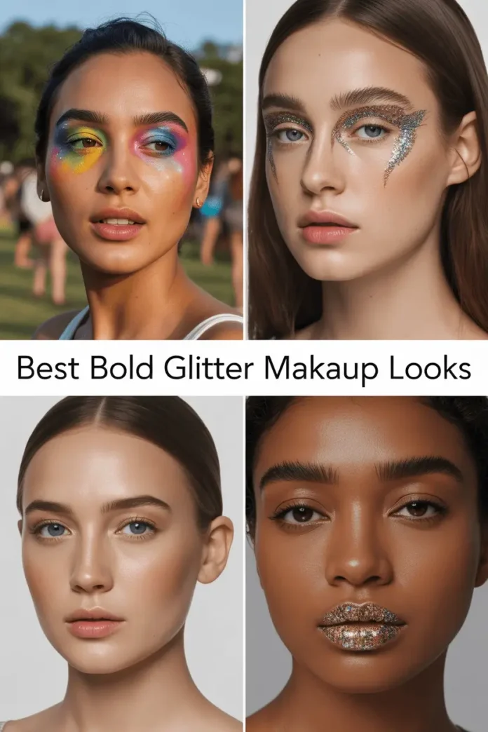best bold glitter makeup looks