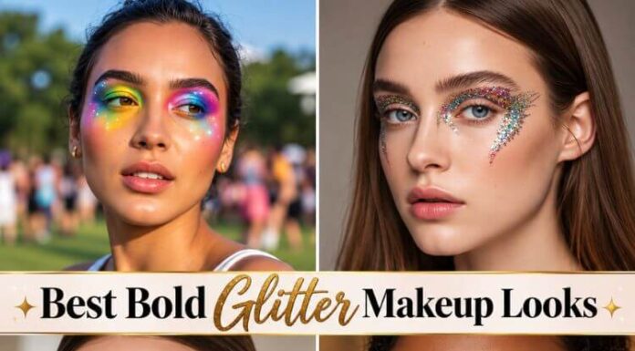 Best 10 Bold Glitter Makeup Looks